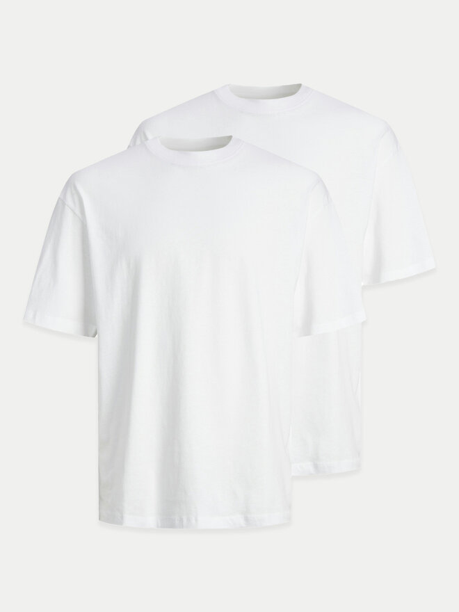 Jack&Jones Jack&Jones 2er-Set T-Shirts Bradley 12264845 Weiß Wide Fit