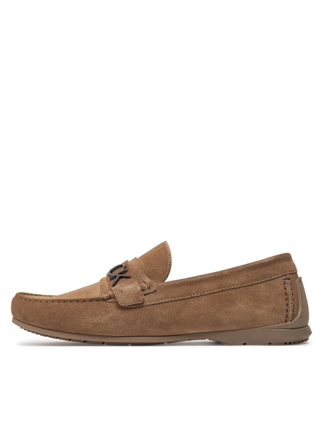 Calvin Klein Mocassini Calvin Klein Driving Shoe Bold Logo HM0HM01448 Beige