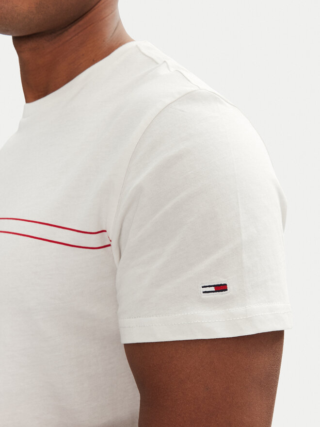 Tommy Jeans Tommy Jeans Marškinėliai Entry Graphic DM0DM20779 Balta Slim Fit