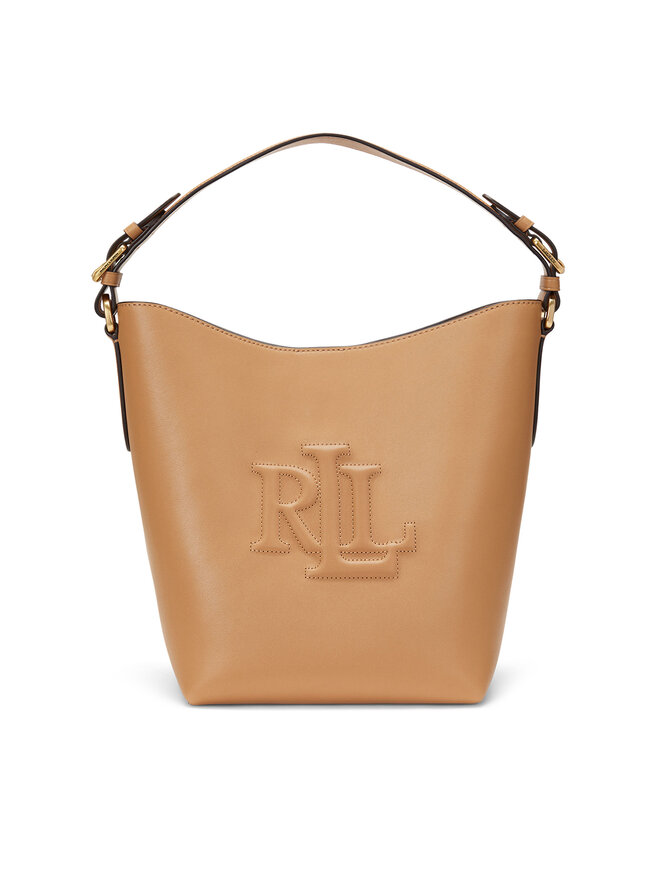 LAUREN RALPH LAUREN Borsetta LAUREN RALPH LAUREN Medium Witley Leather Bucket Bag 431950855008 Marrone