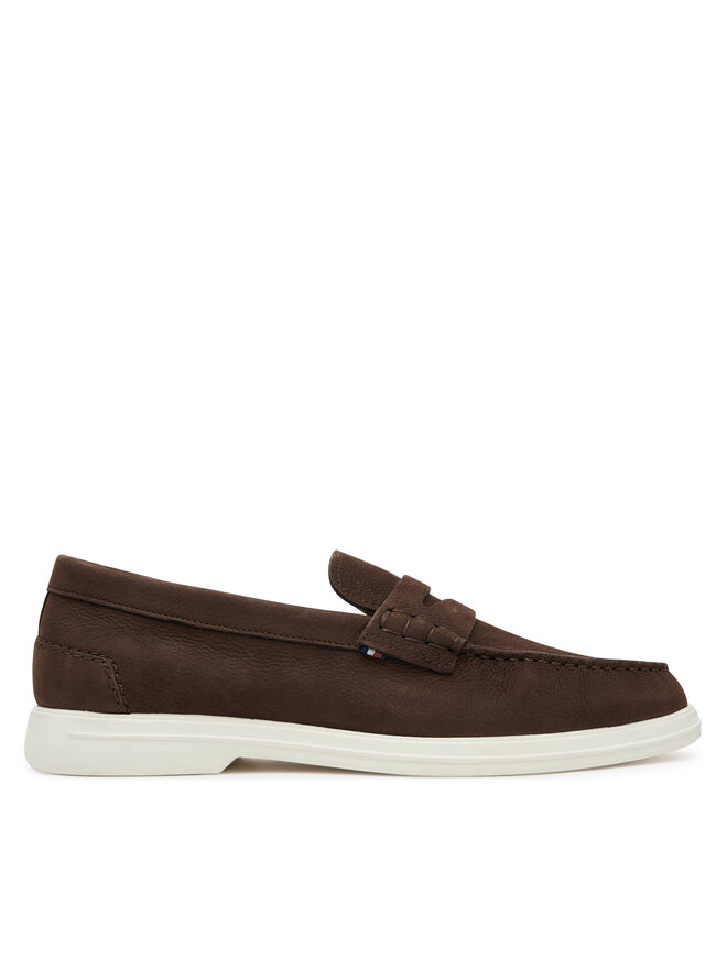 Tommy Hilfiger Mokasíny Tommy Hilfiger Nubuck P Loafer FM0FM05350 Hnedá