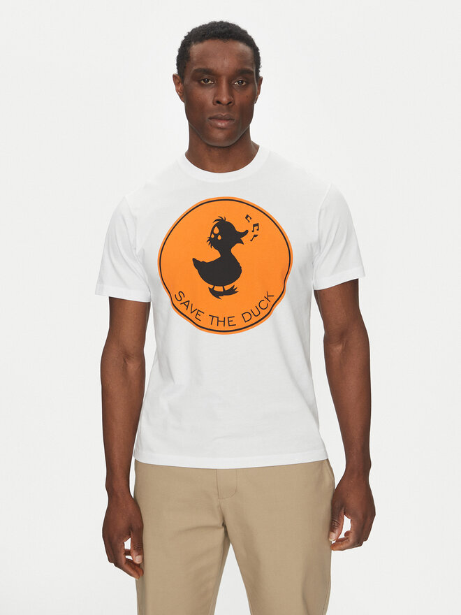 Save The Duck Save The Duck Camiseta DT0825M BESY20 Blanco Regular Fit