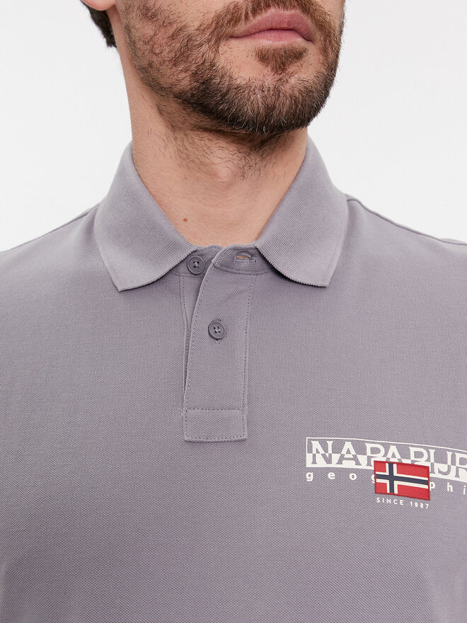 Napapijri Napapijri Poloshirt E-Aylmer NP0A4HTN Grau Regular Fit