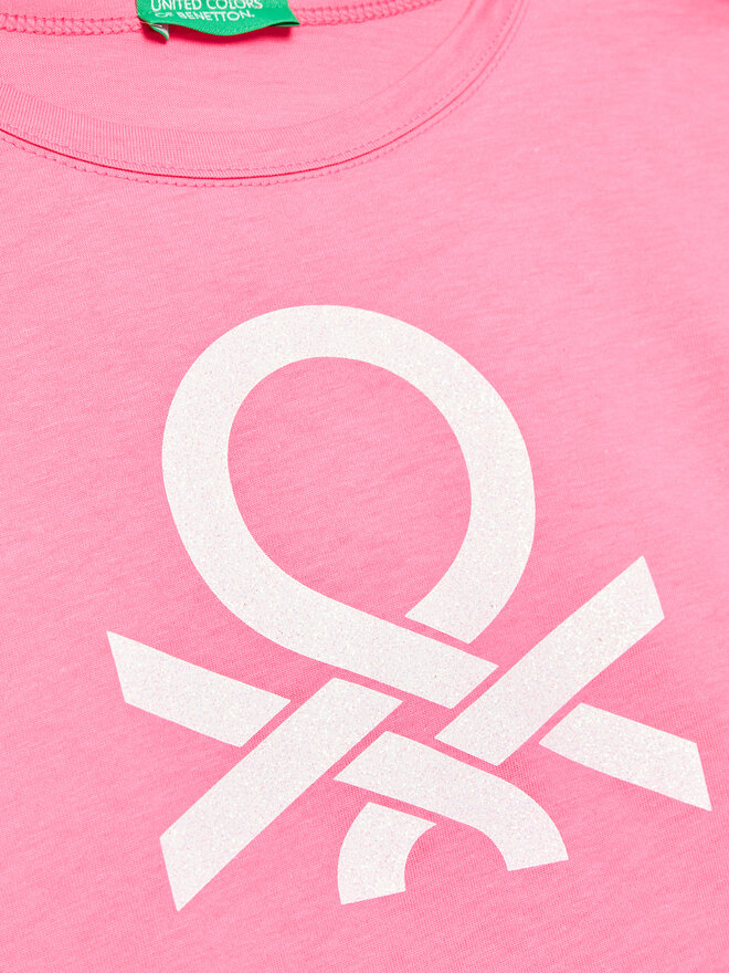 United Colors Of Benetton United Colors Of Benetton T-Shirt 3I1XC10C0 Rosa Regular Fit