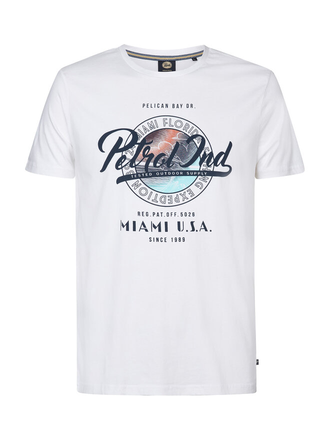 Petrol Industries Petrol Industries Camiseta M-1050-TSR602 Blanco Regular Fit