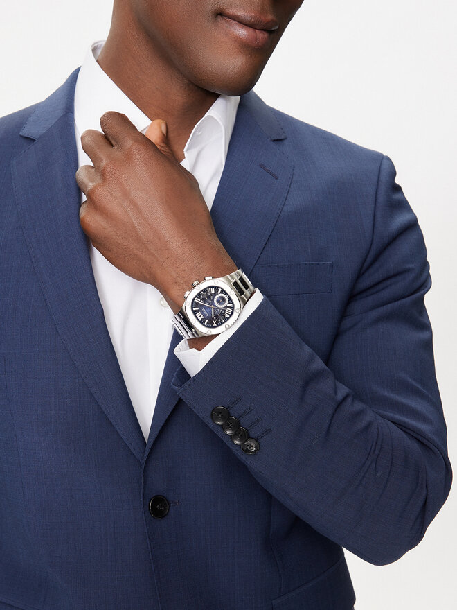 Guess Часовник Guess Headline GW0572G1 Сребрист