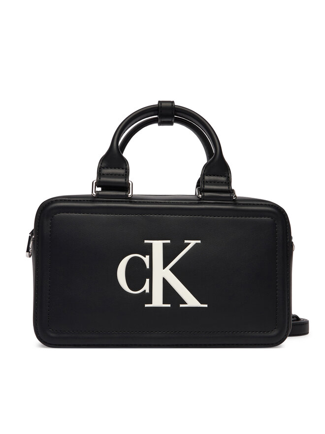 Calvin Klein Handtasche Calvin Klein Bold Ck Bauletto Crossbody LV04F3411G Schwarz