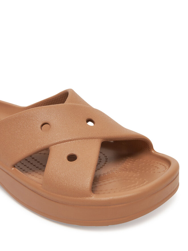 Crocs Pantoletten Crocs Cross Strap 210840 Braun