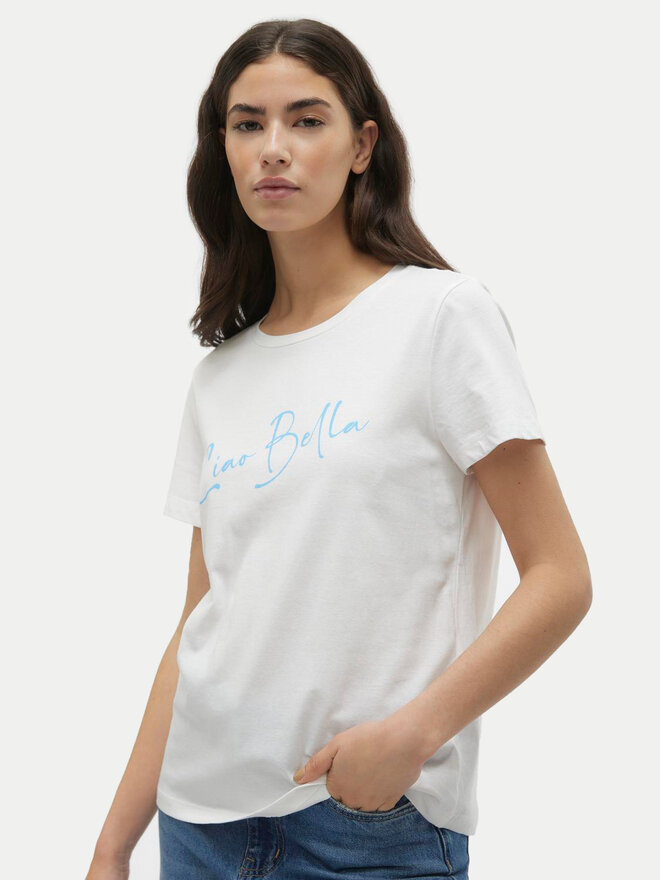 Vero Moda Vero Moda Marškinėliai Odessa 10308688 Balta Regular Fit