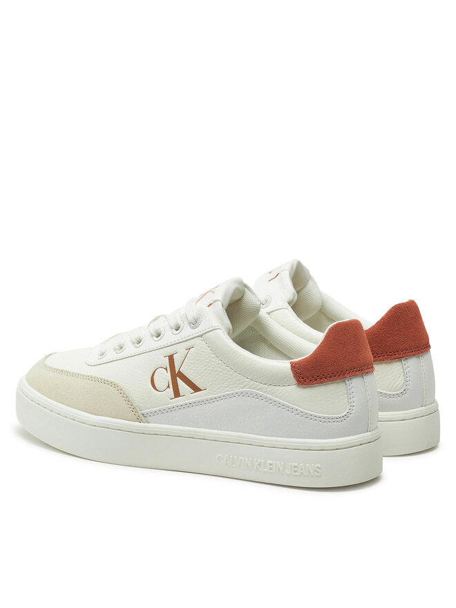 Calvin Klein Jeans Sneakersy Calvin Klein Jeans Classic Cupsole Laceup Low Lth YW0YW01668 Biały
