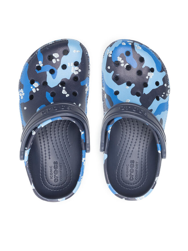 Crocs Pantoletten Crocs Classic Camo Clog K 207594 Blau