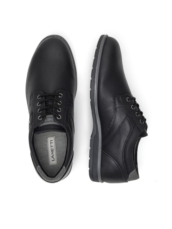 Lanetti Halbschuhe Lanetti LINOS2-101 MBS Schwarz