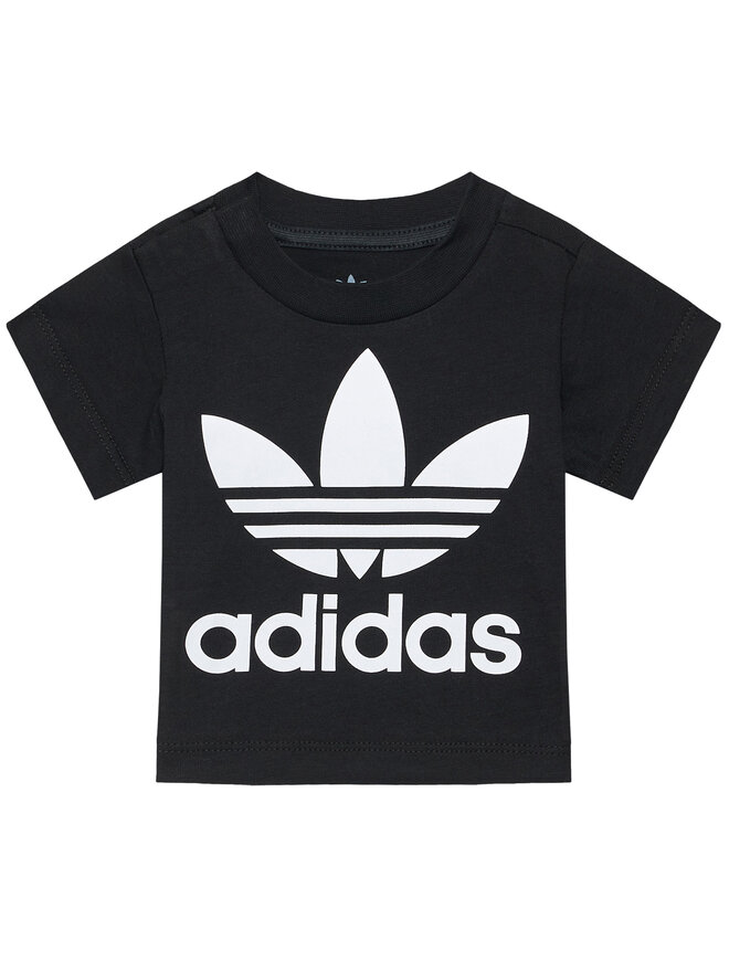 adidas adidas Marškinėliai Trefoil DV2829 Juoda Regular Fit