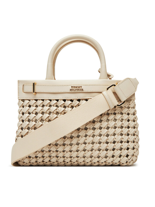 Tommy Hilfiger Дамска чанта Tommy Hilfiger American Icon Mini Tote Le Wo AW0AW17395 Бежов