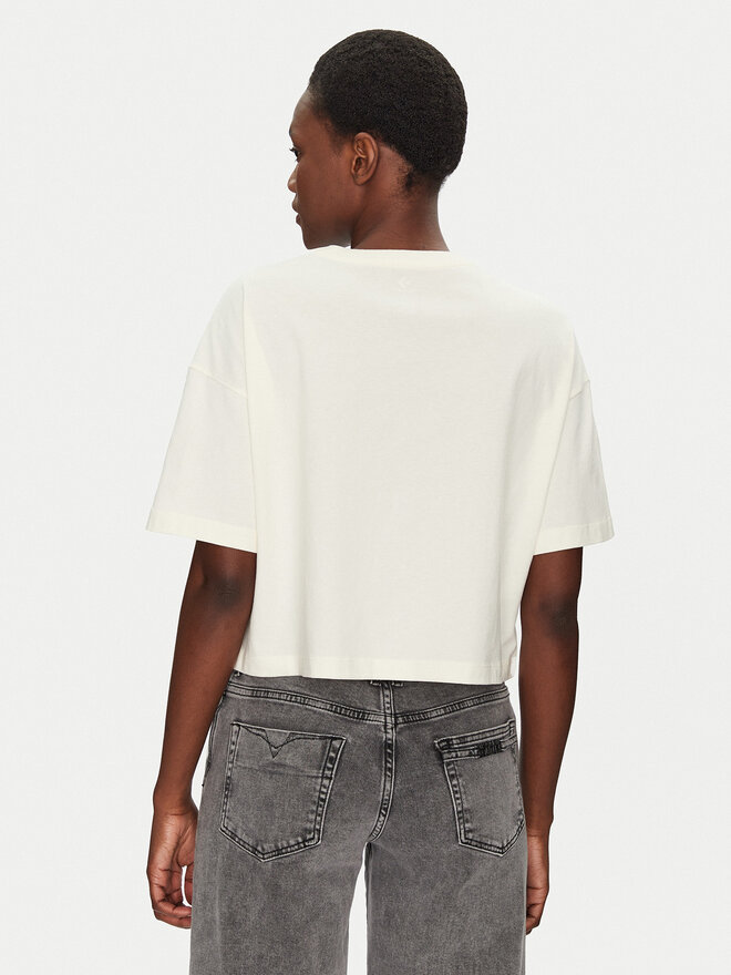 Converse Converse Camiseta Thorned 10028306-A01 Écru Oversize