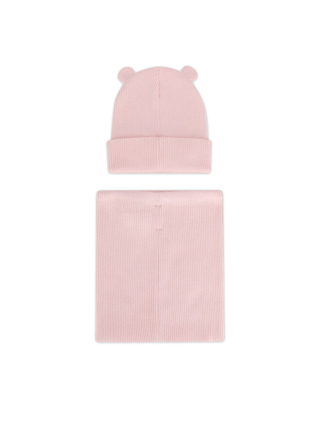 Nelli Blu Комплект шапка и шал тип комин Nelli Blu 7KF-001-AW24 Розов