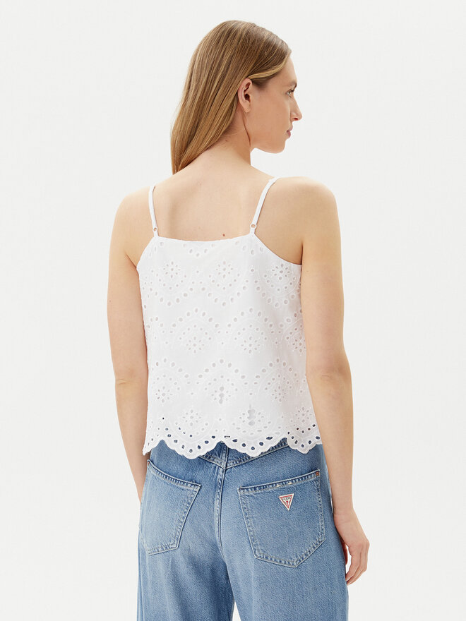 Pieces Pieces Τοπ Vilde 17156563 Λευκό Regular Fit