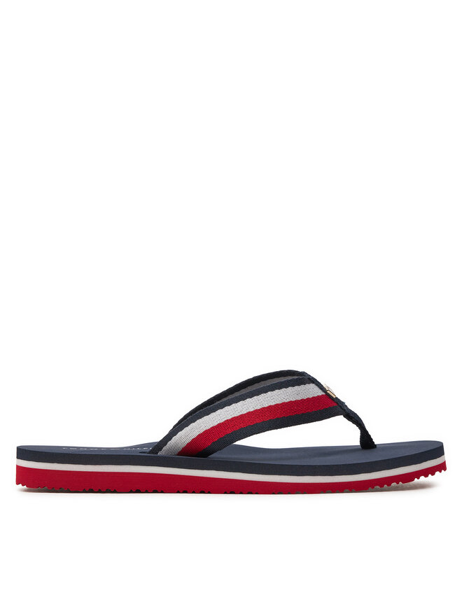 Tommy Hilfiger Zehentrenner Tommy Hilfiger Corporate Beach Sandal FW0FW07986 Bunt
