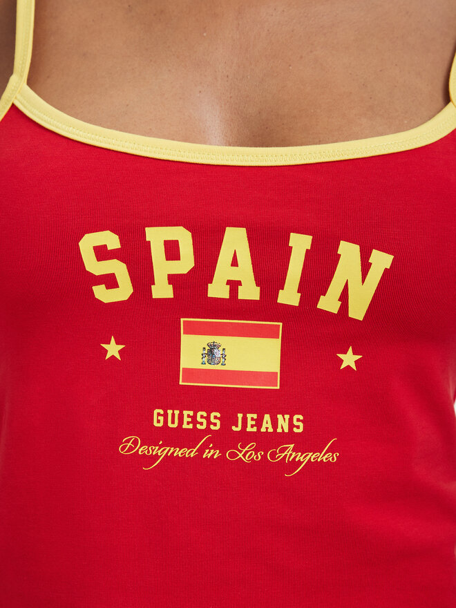 Guess Jeans Guess Jeans Top W6YP20 K4202 Rot Slim Fit