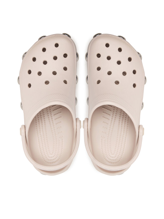 Crocs Pantoletten Crocs Classic Big Studded Clog 214236 Creme