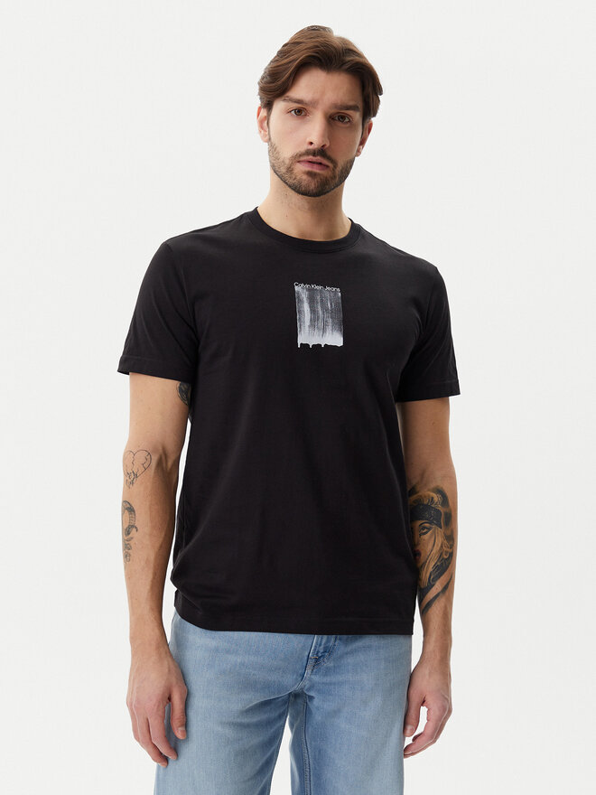 Calvin Klein Jeans Calvin Klein Jeans Camiseta Brush Stroke J30J327522 Negro Regular Fit