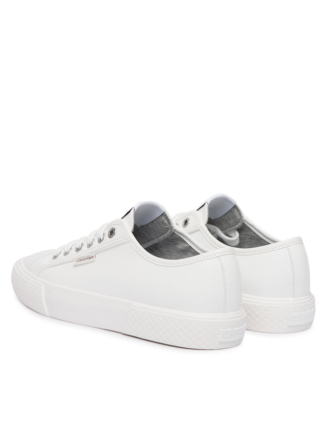 Calvin Klein Sneakers aus Stoff Calvin Klein Vulc Lace Up Low Lth HW0HW03077 Weiß