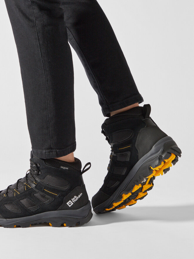Трекінгові черевики Jack Wolfskin Vojo 3 Texapore Mid M 4042462 Чорний |  evzuttya.com.ua