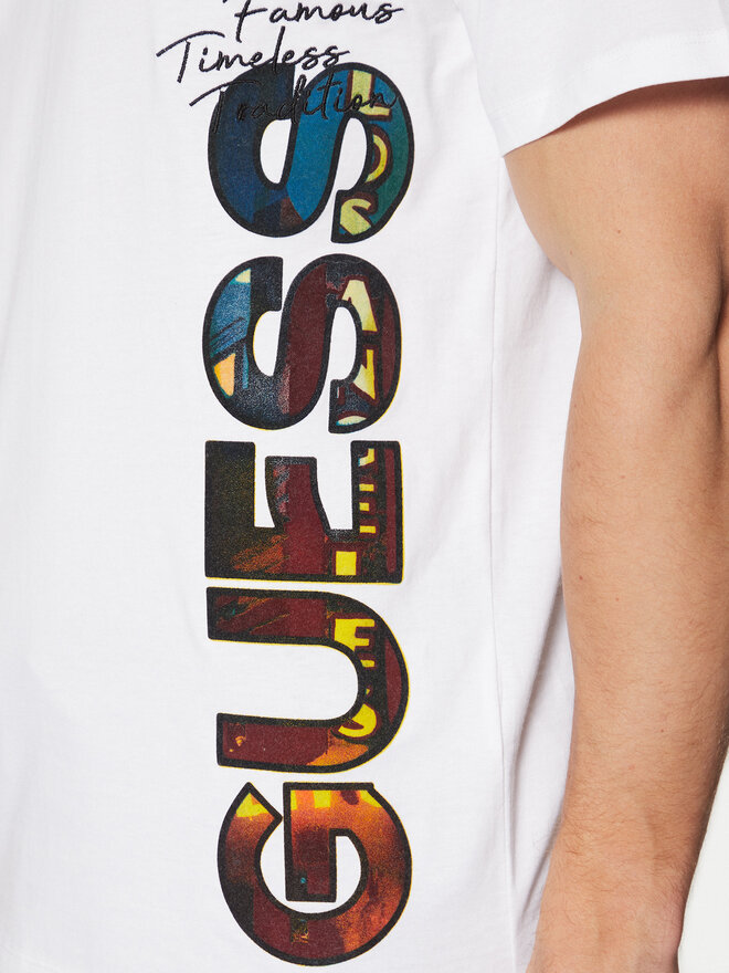 Guess Guess Marškinėliai M5RI01 KCHA1 Balta Regular Fit