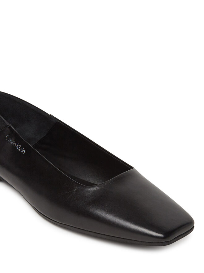 Calvin Klein Baleríny Calvin Klein Flat Ballerina - Lth HW0HW02463 Čierna