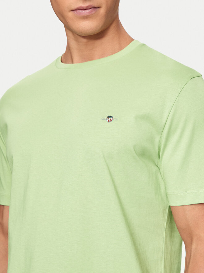 Gant Gant Marškinėliai Shield 2003184 Žalia Regular Fit