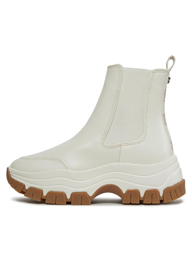 Guess Polokozačky Guess FL8BEO ELE12 Écru