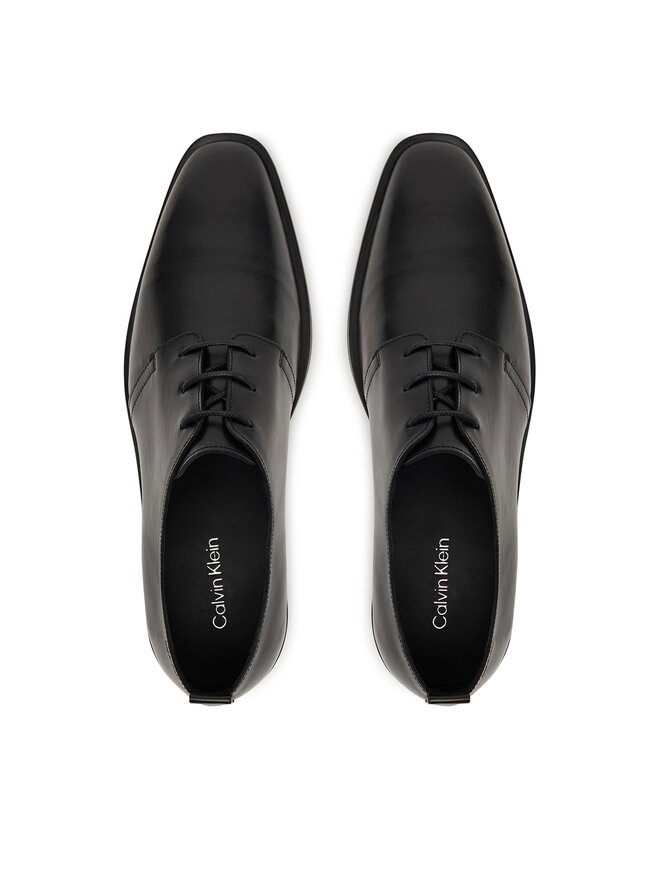 Calvin Klein Halbschuhe Calvin Klein Slim Clean Derby Lth HM0HM02004 Schwarz