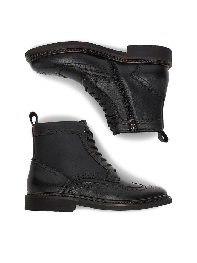 GINO ROSSI Schnürschuhe Gino Rossi EO-Y51-451-AB102 Schwarz