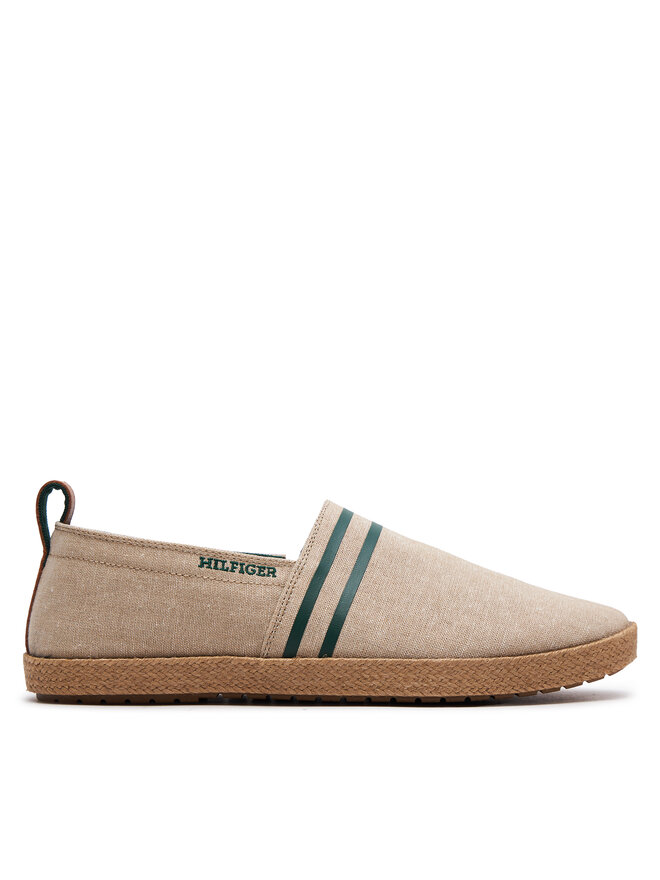 Tommy Hilfiger Espadryle Tommy Hilfiger Hilfiger Espadrille C Chambray FM0FM04982 Beżowy