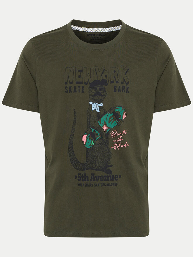 Blend Blend Camiseta 20717748 Verde Regular Fit