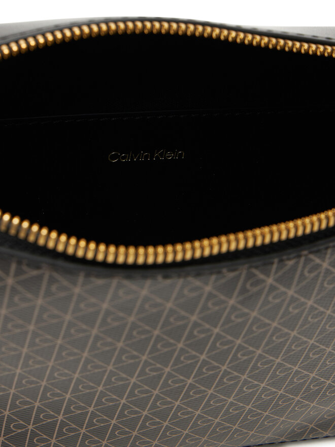 Calvin Klein Torebka Calvin Klein Emblem Aop Elongated Camera Bag LV04F3268G Czarny