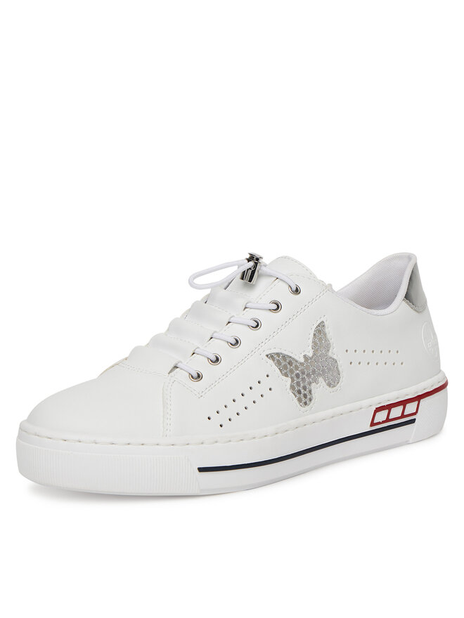 Rieker Sneakersy Rieker L8857-80 Biela