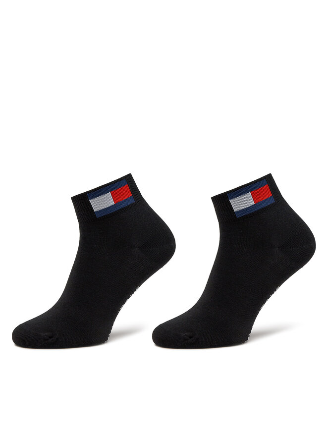 Tommy Jeans 2 pár hosszú szárú unisex zokni Tommy Jeans 701228223 Fekete