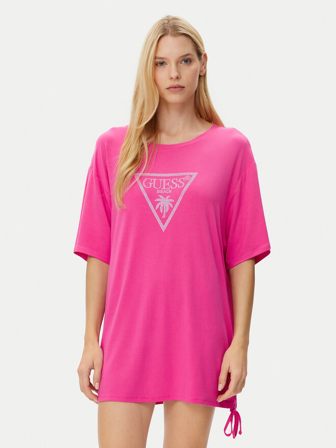 Guess Guess Marškinėliai E4GI00 K68D2 Rožinė Regular Fit