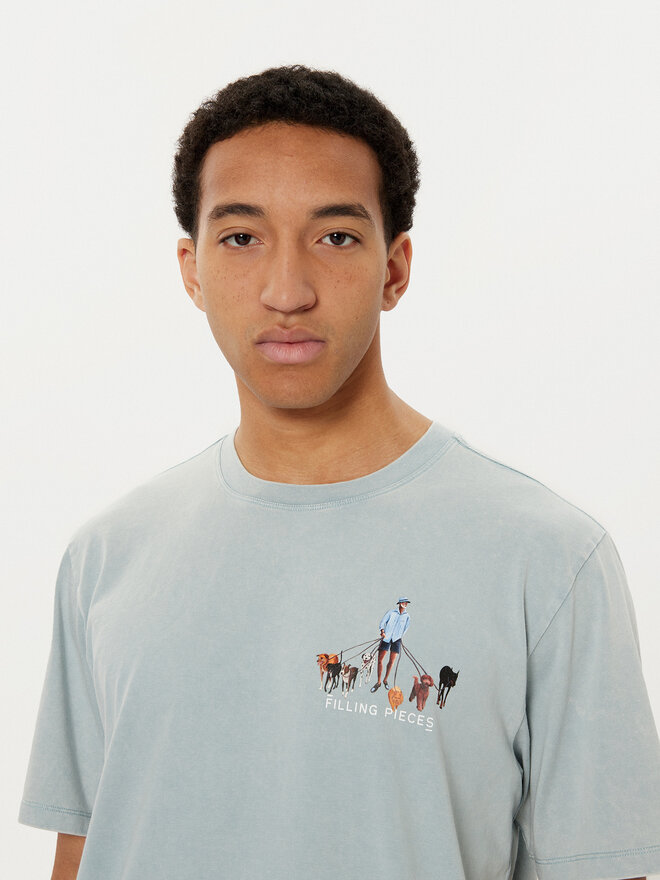 Filling Pieces Filling Pieces Camiseta Unisex Dog Walker 7449981 Verde Regular Fit