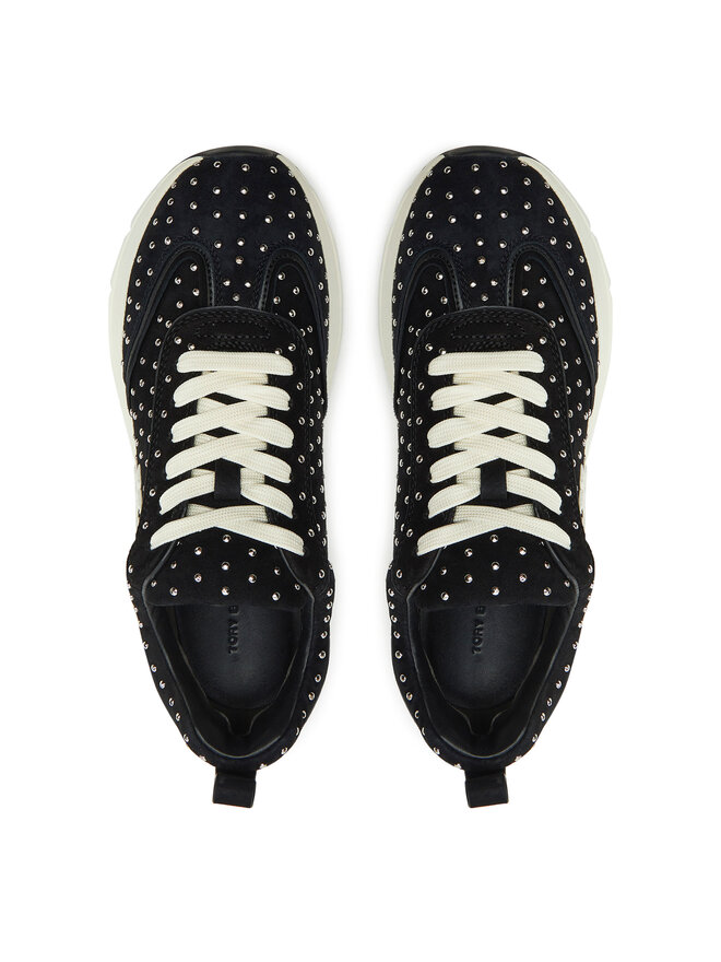 Tory Burch Sneakersy Tory Burch Good Luck Studded Trainer 161961 Czarny