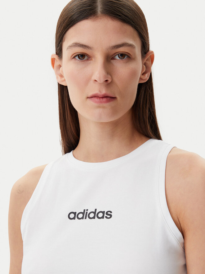 adidas adidas Felső Essentials Linear JC5799 Fehér Slim Fit