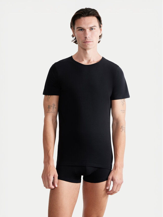 Sloggi Sloggi Apatiniai marškinėliai 10222373 Juoda Slim Fit