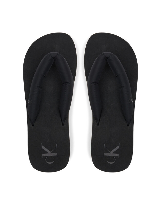 Calvin Klein Jeans Σαγιονάρες Calvin Klein Jeans Beach Sandal Flatform Ttxr Satin YW0YW01723 Μαύρο