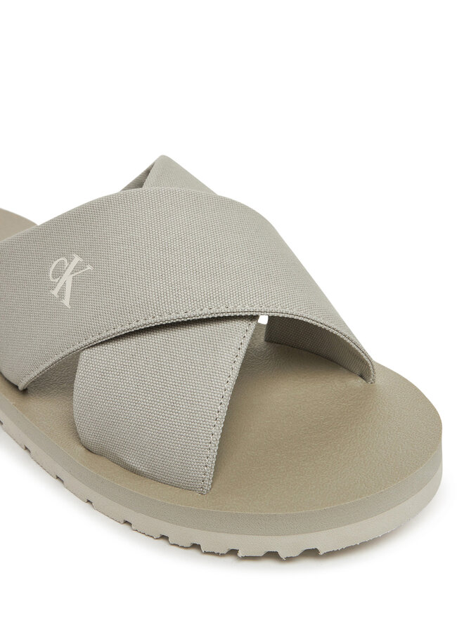 Calvin Klein Jeans Чехли Calvin Klein Jeans Cross Sandal Crxs Tx YM0YM01223 Сив