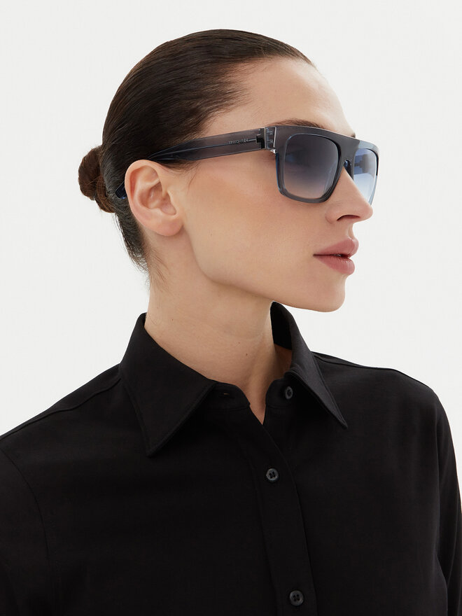 Trussardi Slnečné okuliare Trussardi TSM9061 Tmavomodrá