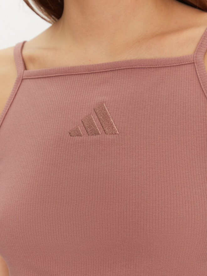 adidas adidas Marškinėliai ALL SZN Rib JJ1222 Rožinė Slim Fit