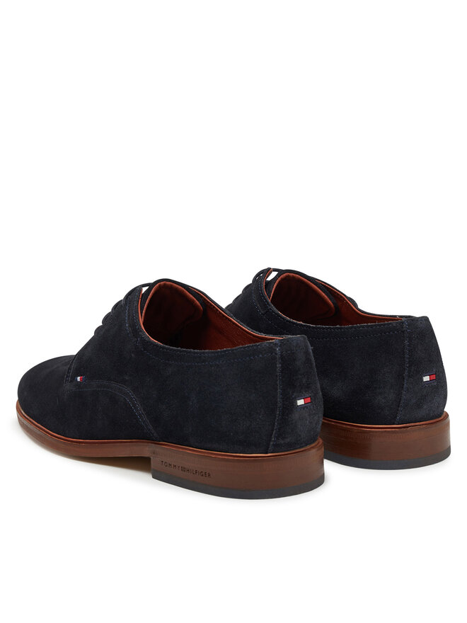 Tommy Hilfiger Félcipő Tommy Hilfiger Hilfiger Thunit Suede Shoe FM0FM05377 Sötétkék