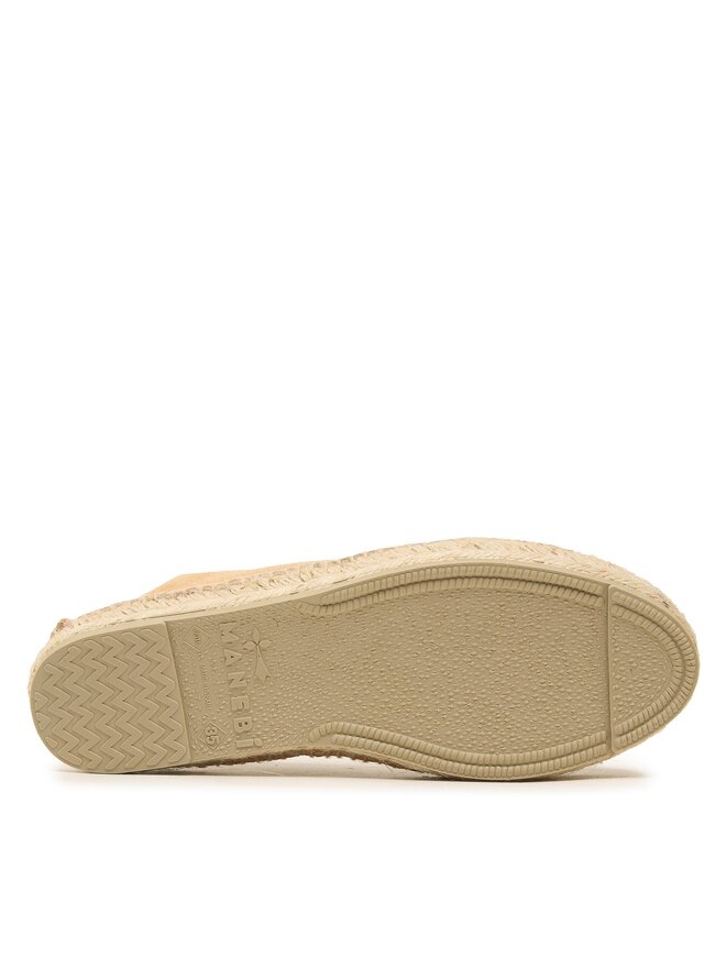 Manebi Espadrilles Manebi Suede Flat Espadrilles Bézs