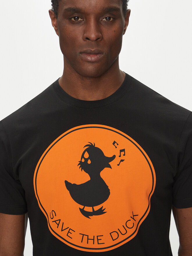 Save The Duck Save The Duck Футболка DT0825M BESY20 Чорний Regular Fit